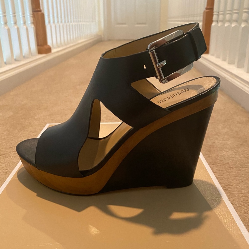 Brand New, Michael Kors Black Josephine Wedge